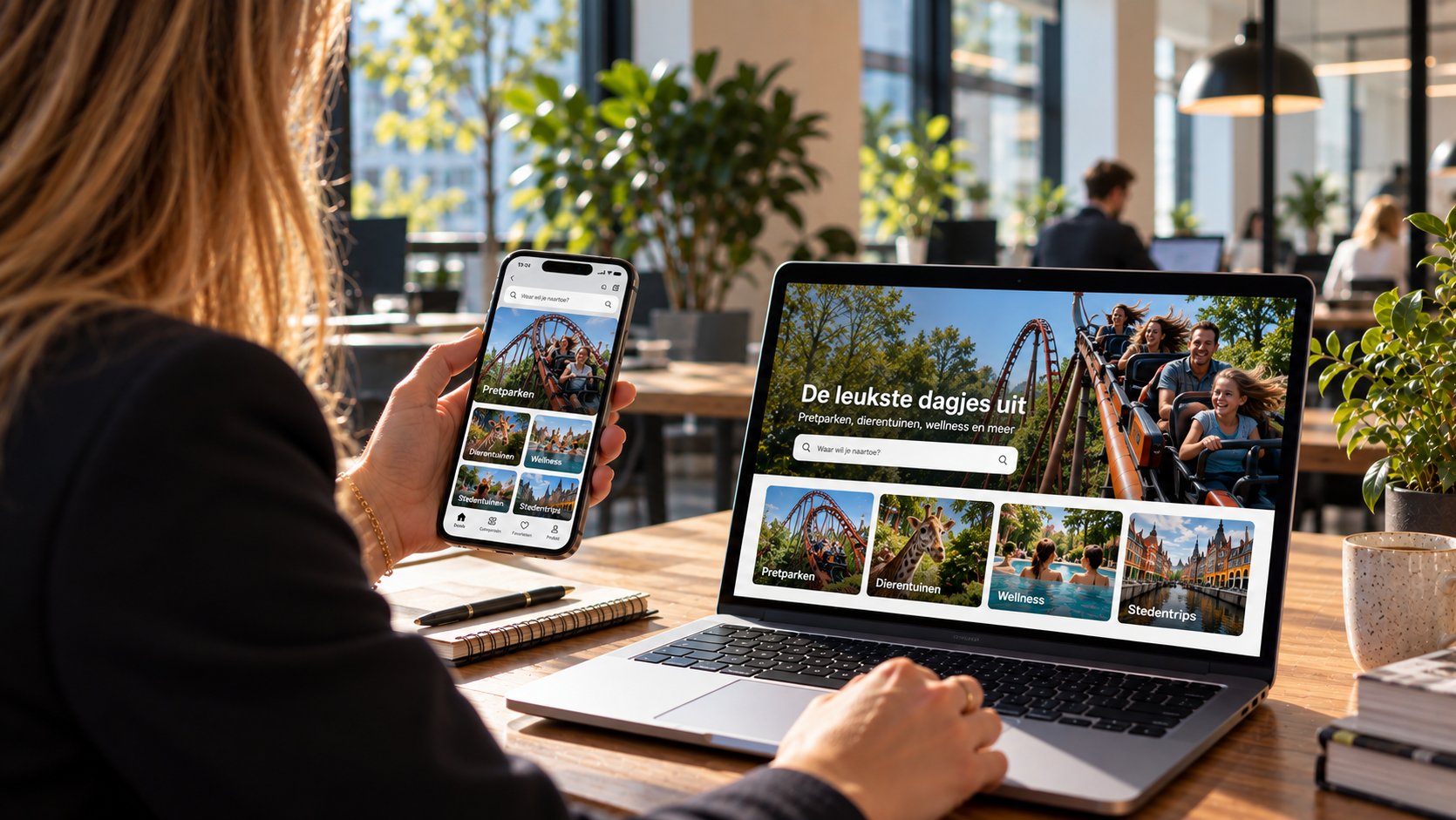 Online campagne op laptop en smartphone